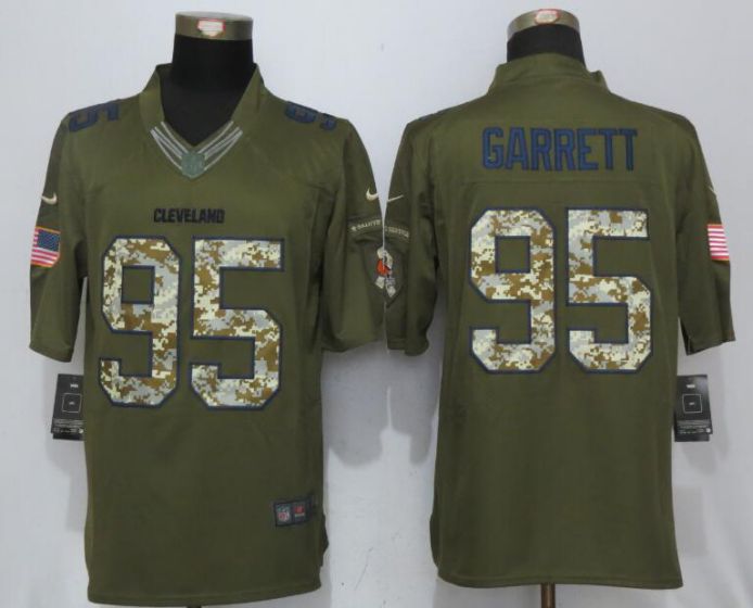 Men Cleveland Browns #95 Garrett Green Nike Salute To Service Limited NFL Jerseys